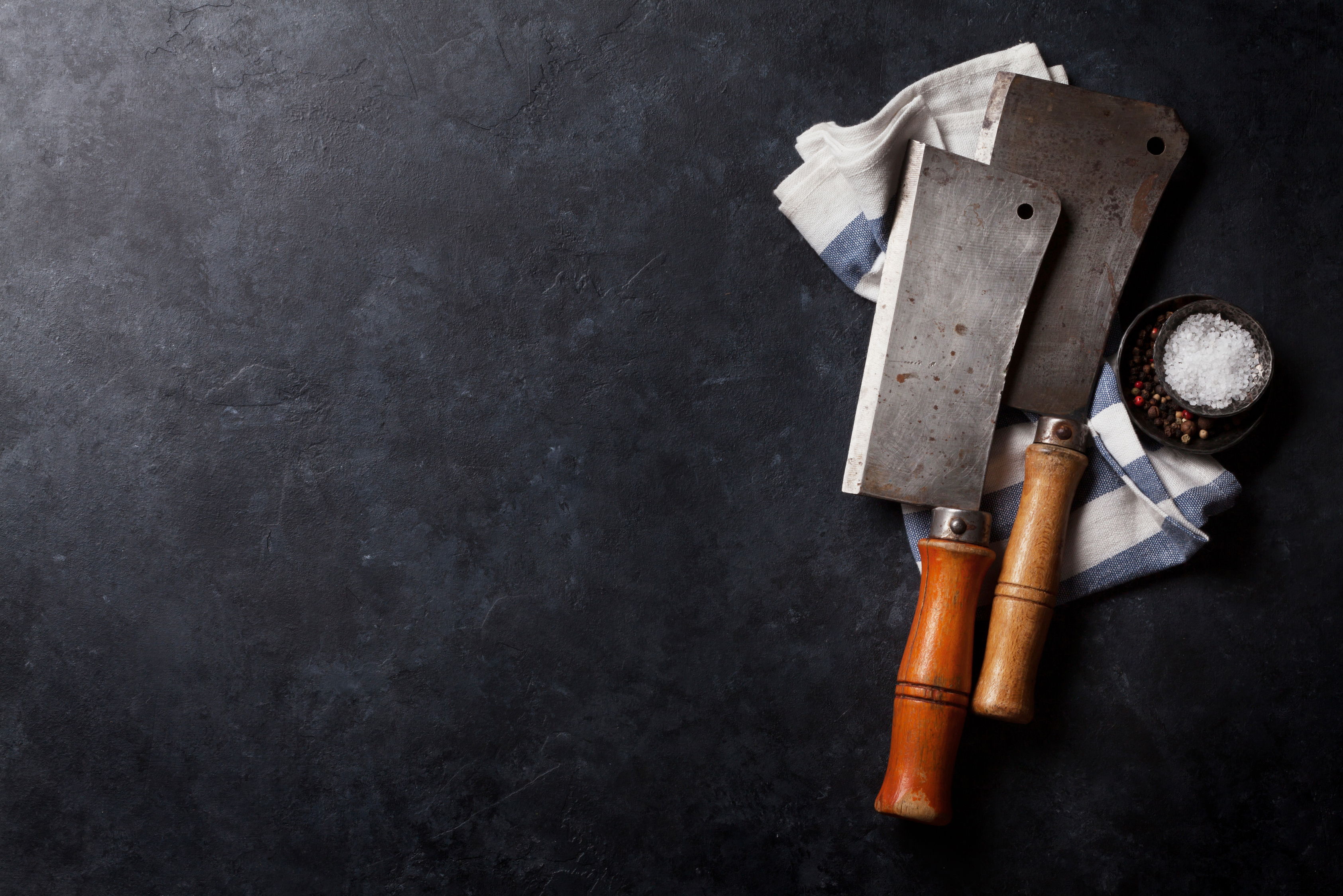 Butcher. Vintage meat knives